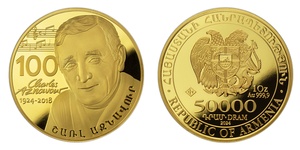 ANRO-1729 RA Bullion - Charles Aznavour - Gold - 50,000 dram (1oz).jpg